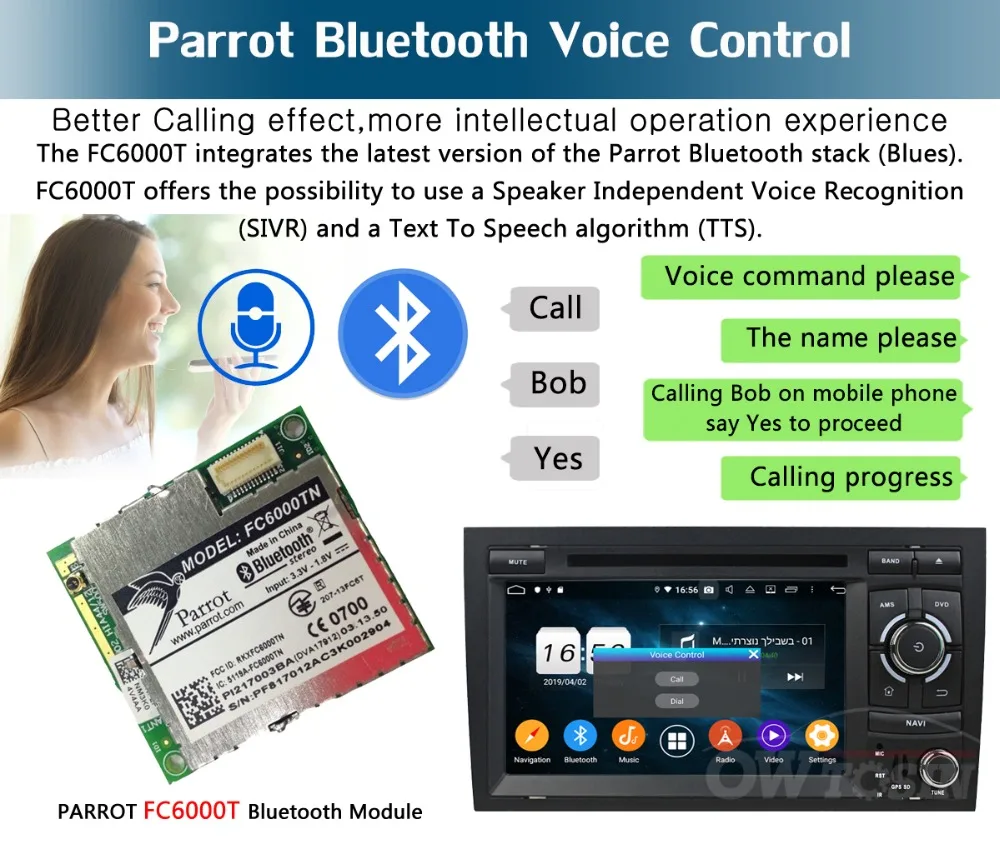 " ips 8 ядерный 4G+ 64G Android 9,0 автомобильный DVD радио мультимедиа gps Navi для Audi A4 B6 B7 S4 2002-2008 DSP CarPlay Parrot BT стерео
