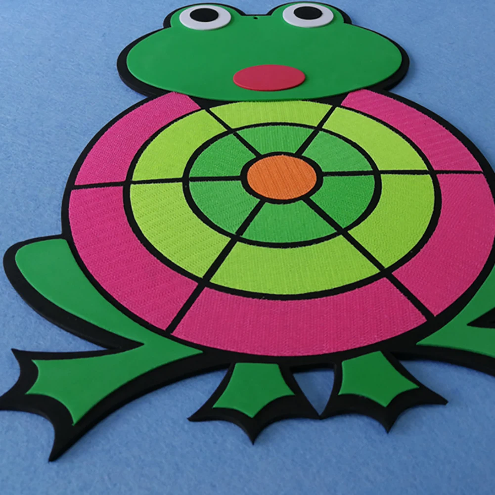 Cartoon Animal Frog Sticky Ball Target Dart Board Throwing Flying Game Toy Set For Children Security Toy Gifts New