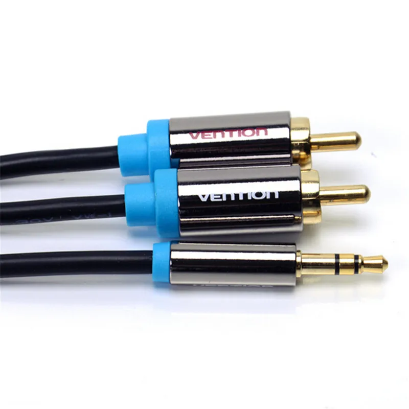 Vention 2 м аудио кабели RCA папа Aux Видео кабель одна точка двойной лотос 3 5 мм разъем