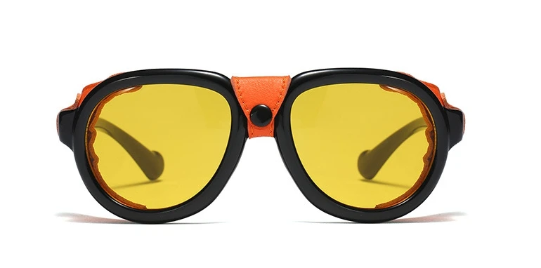 45928 Steam Punk Goggles Windproof Sunglasses Men Women Fashion Shades UV400 Vintage Glasses