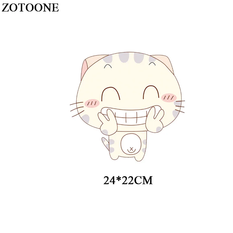 4 ZOTOONE/милая детская одежда с котами; нашивки с наклейками; наклейки с утюгом и теплопередачей; украшение «сделай сам»; аппликация для детских топов; платье - Цвет: 4