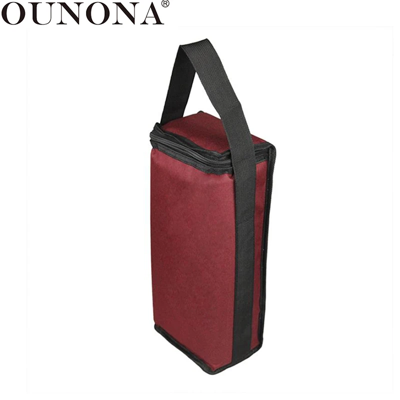 OUNONA, переносная сумка для вина, легкая, практичная, с подкладкой, 2 бутылки вина, дорожная сумка, сумка-тоут для путешествий, кемпинга, пляжа, вечерние