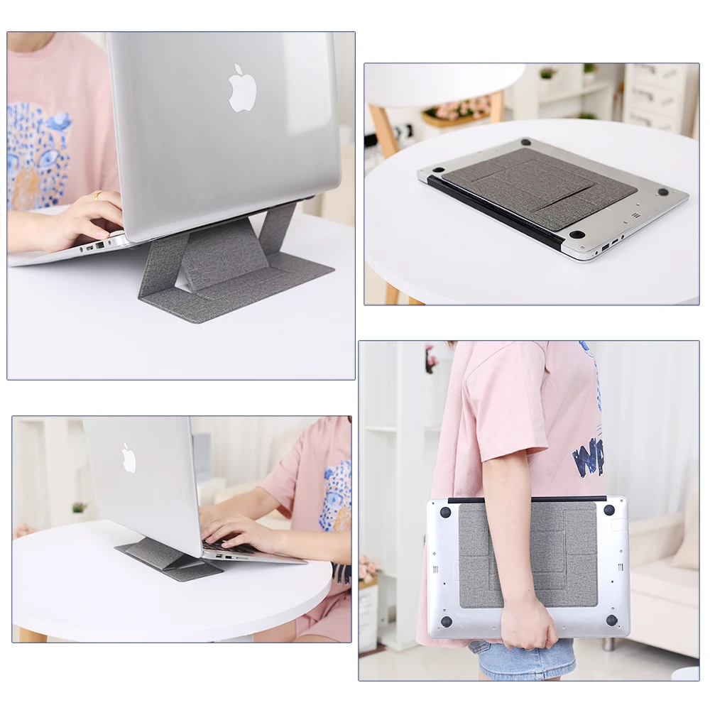 Невидимая подставка для ноутбука, складная Эргономичная подставка для Macbook air pro, охлаждающая Портативная подставка для компьютера, планшета, легкая подставка