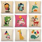 Горячая Распродажа супер милые Мультяшные животные Единорог Пингвин Жираф КИТ олень Банни попугай пчела Дельфин Сова диванная подушка