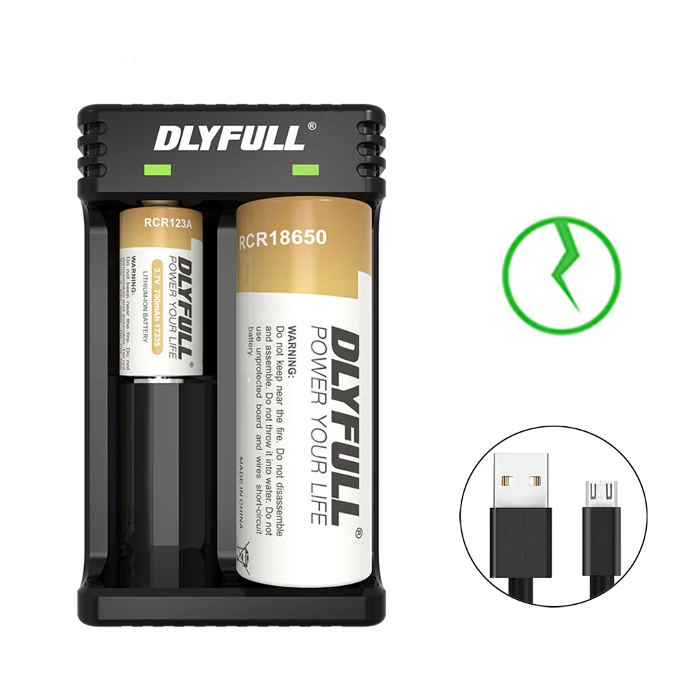 Зарядное устройство DLYFULL U3 li-ion для аккумуляторов 18650 26650 22650 17670 17500 18350 16340 14500 10440 USB