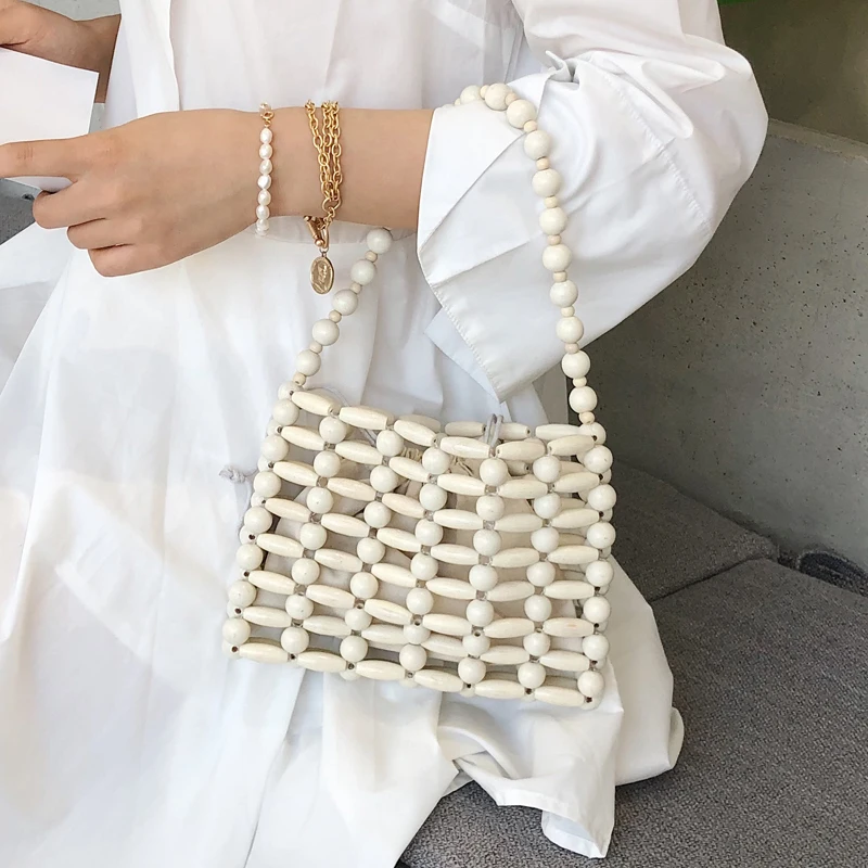 Люксовый бренд ручной работы сумка с бусинами 2019 новые летние качество Для