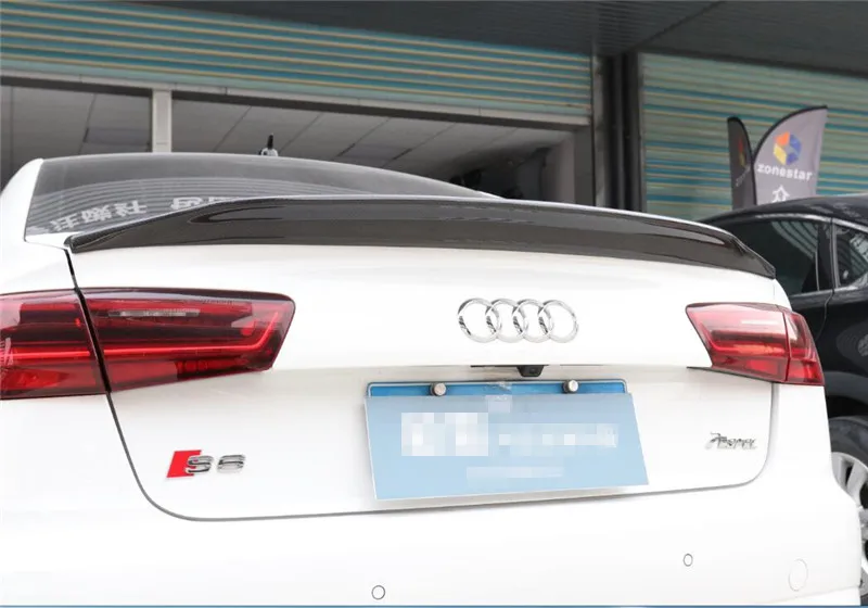 Спойлер из углеродного волокна для Audi A6 S6 RS6 2012- высокое качество Спойлеры авто аксессуары по EMS