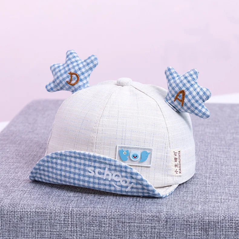 Детская кепка с буквенным принтом DA мягкая детская бейсболка ушками на ладони