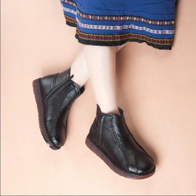 2021 Модные женские ботильоны ручного изготовления RUSHIMAN из натуральной кожи