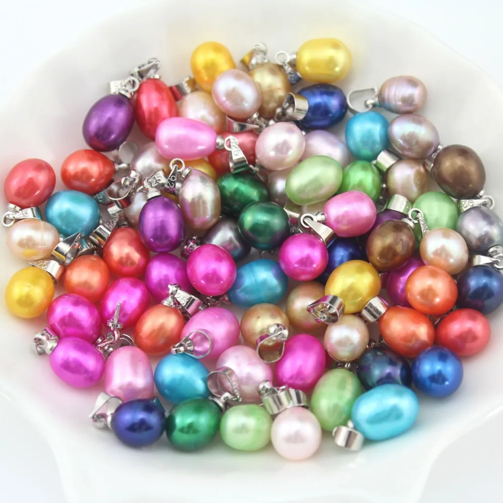 Женский кулон с овальным жемчугом 1 шт. Вечерние Бусы из натурального жемчуга в