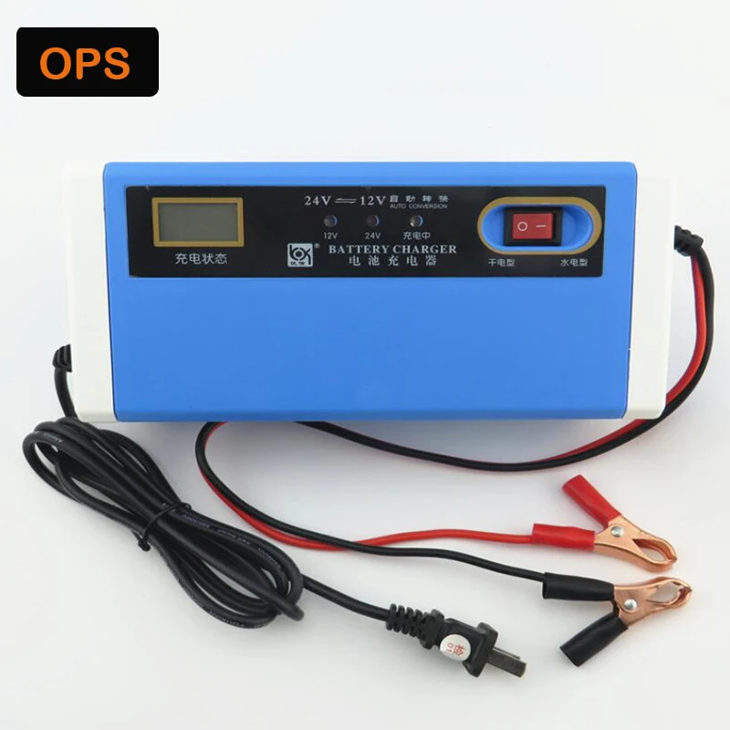 ЖК-дисплей 12/24 в 10A Auto-acculader Smart Motorfiets Lood-zurr Oplader &amp 4AH-200AH свинцово-Кислотное умное