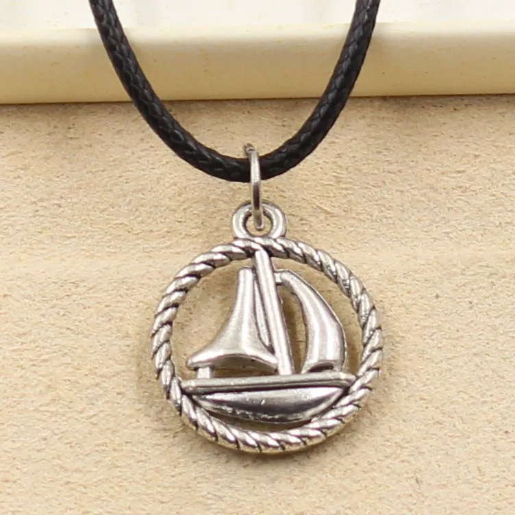 Новинка прочная черная Подвеска из искусственной кожи для парусного судна шнур