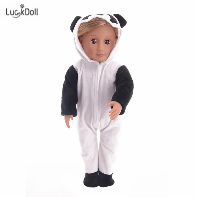 Повседневная Милая Пижама LUCKDOLL в виде панды подходит для 18-дюймовых американских