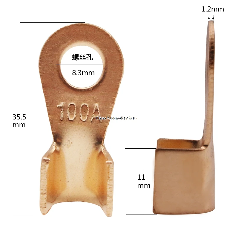10 шт. медный соединитель для кабеля аккумулятора 25 мм2|wire connector crimp|wire terminal connectorwire