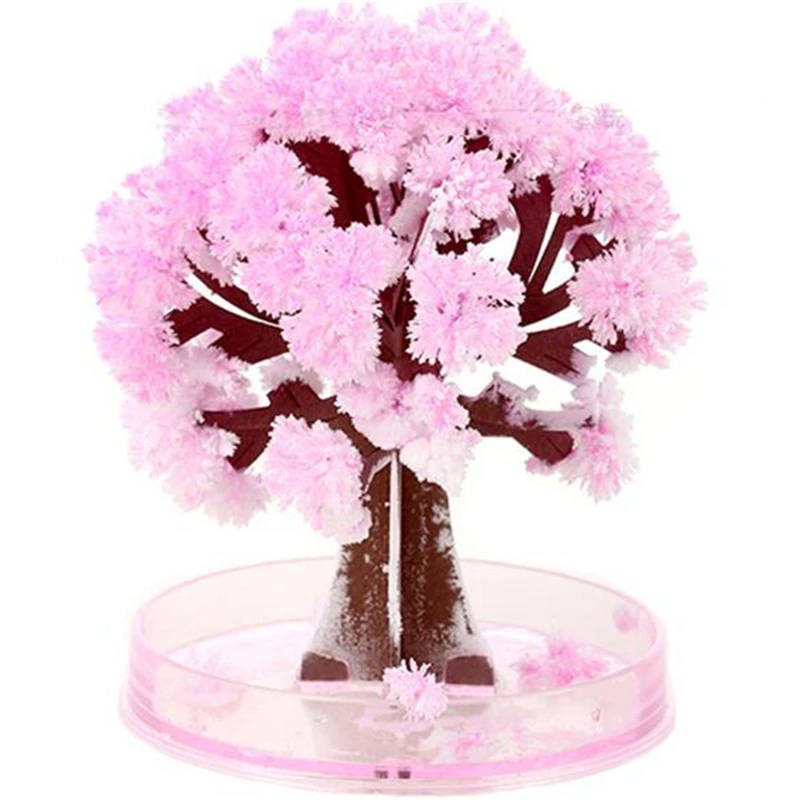 

Visual Magic Artificial Sakura Trees Decorative Ornament Growing DIY Paper Tree Gift Novelty Baby Toy Flower Tree Exploring Gift
