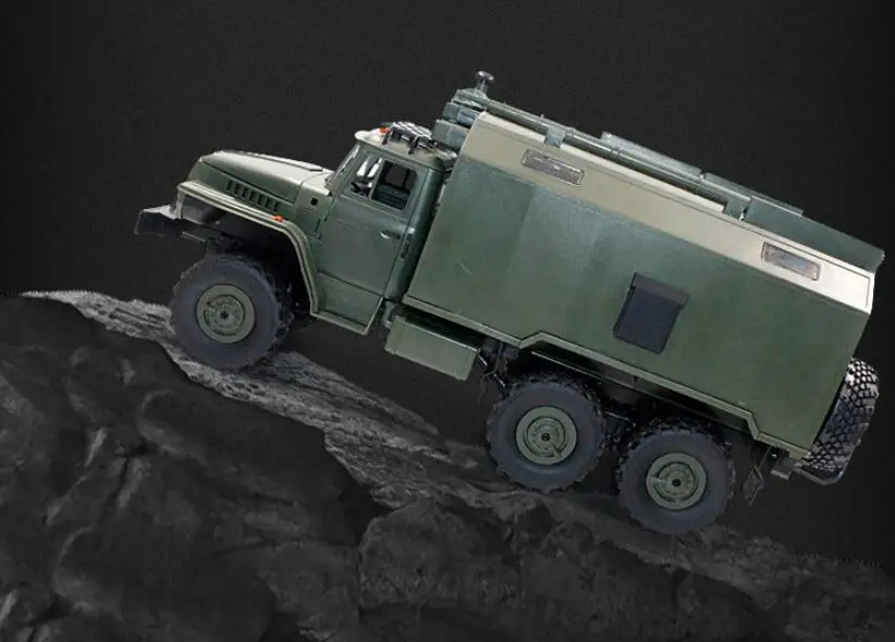 WPL 2,4 GHz 1/16 советская Урал пульт дистанционного управления военный командный автомобиль 6 Привод внедорожный альпинистский пульт дистанционного управления автомобильный светодиодный фонарь