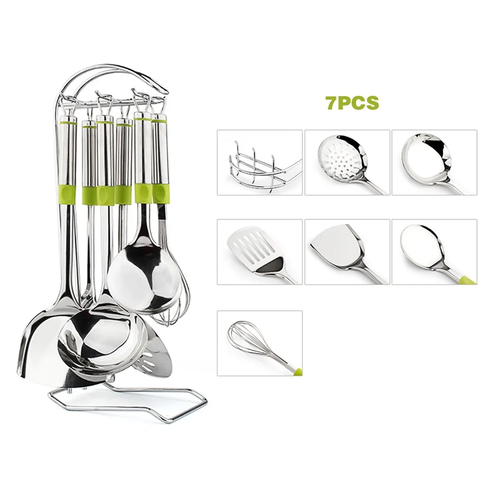 Набор термостойких кухонных принадлежностей 7 предметов лопатка ложка для супа