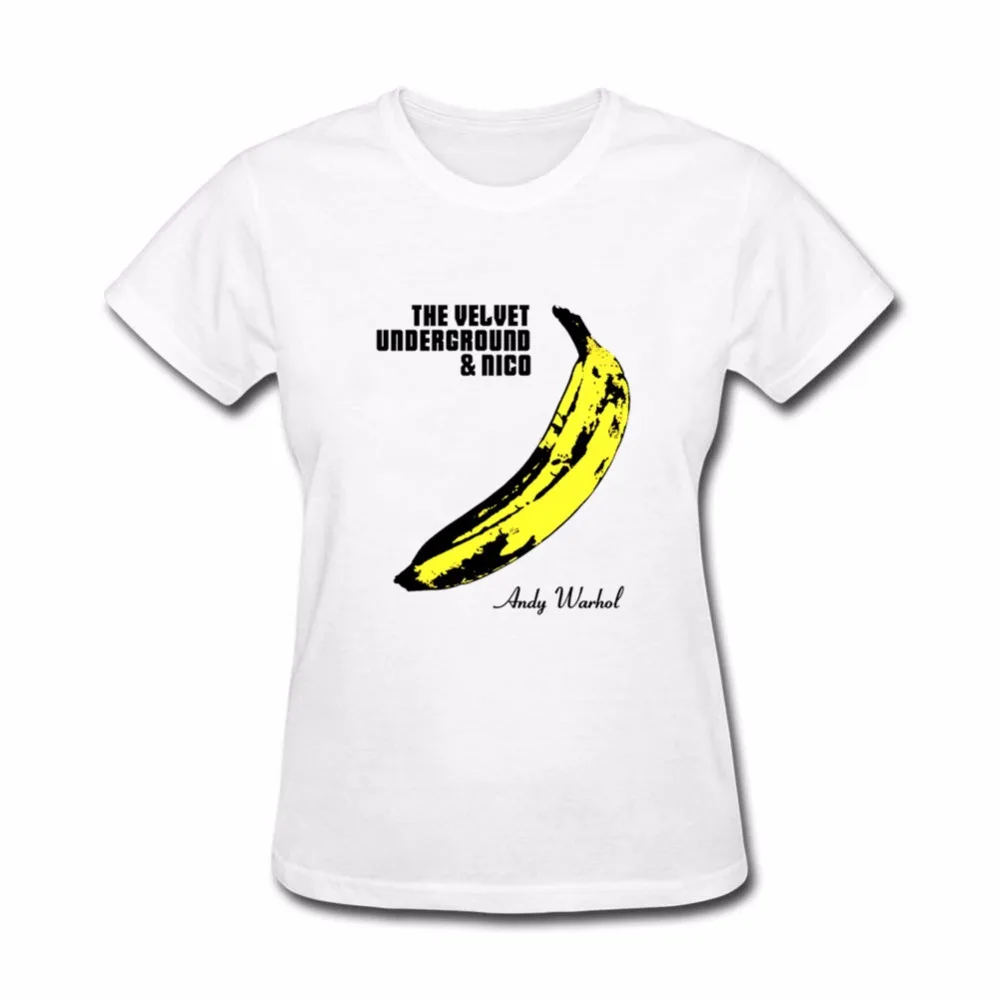2018 женская футболка funuy The Velvet Underground рок-н-ролл Группа короткие 100% хлопок женские