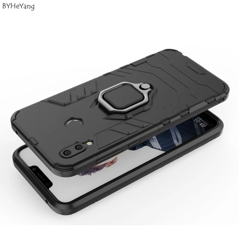 BYHeYang For Huawei Honor Play case Car Holder Stand Magnetic Bracket Cover Ring Bumper Back On Skin | Мобильные телефоны и