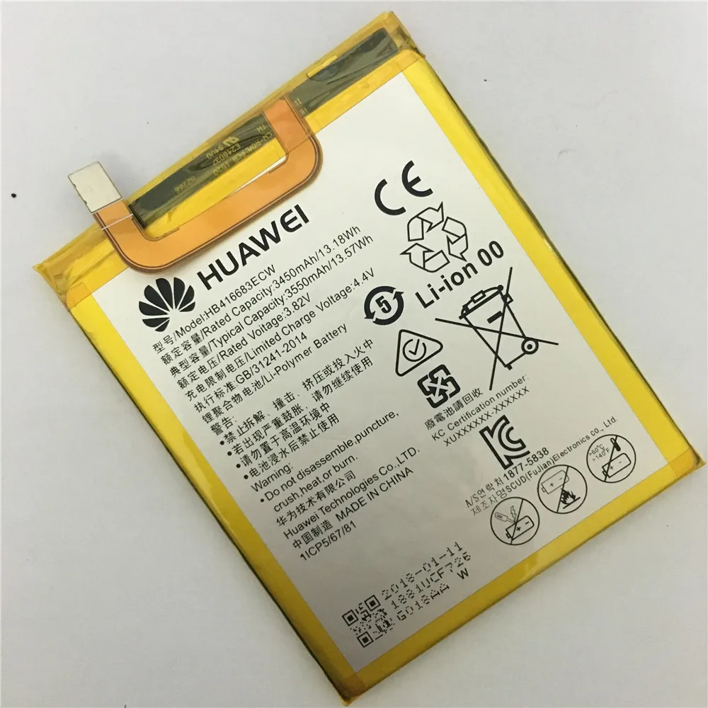 Оригинальный аккумулятор HB416683ECW литий ионный для телефона Huawei Nexus 6P H1511 H1512