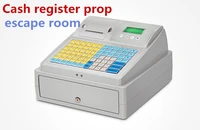 clues chamber room game cash register cashier prop open the cash register find clues in the drawer real life room escape prop