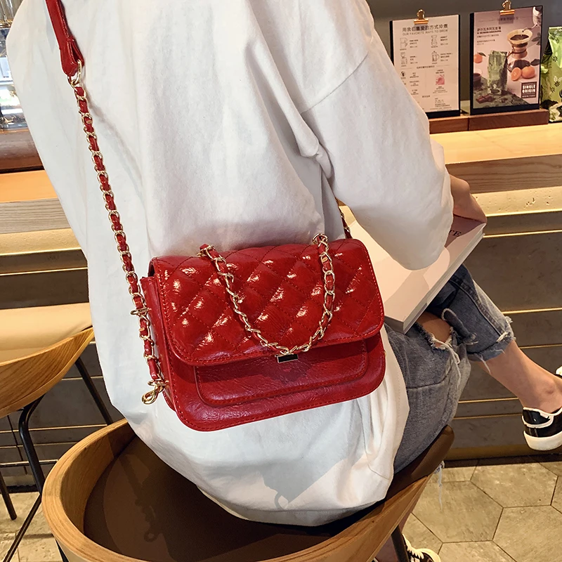 Youda модные повседневное дамы ромба флип сумка одноцветное цвет простые женские