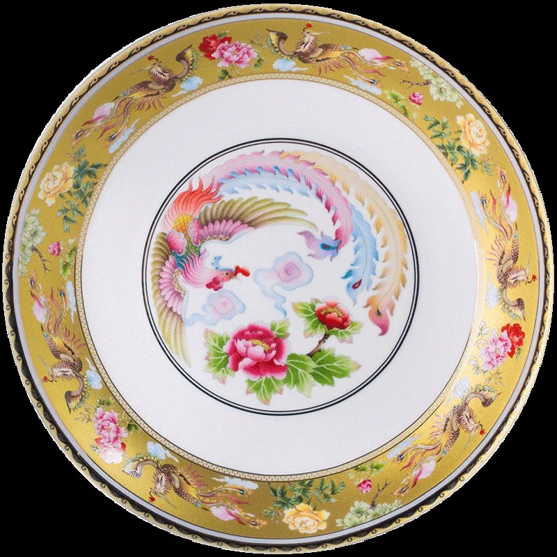 Европейский стиль фарфоровая эмаль Jingdezhen столовые приборы китайский свадебный отель специальный фарфор