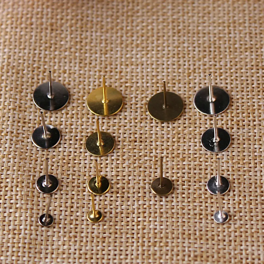 Сережки установка Пустой Базы поднос шпильки иглы посты приклеивая прокладка