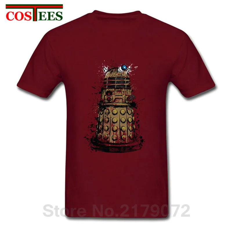 Летняя мода Забавный Доктор Кто мужские футболки короткий рукав Daleks Exterminate Доктор Кто футболки мужские футболки Прямая