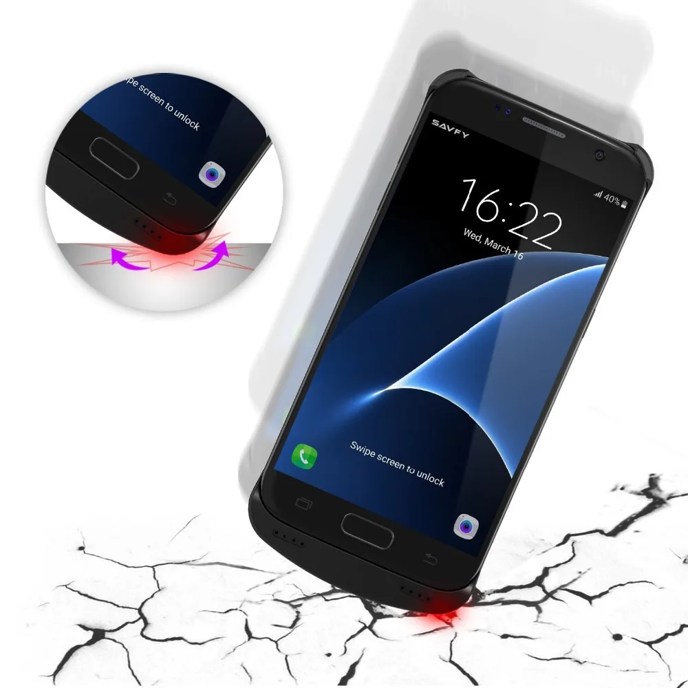 Портативное зарядное устройство Внешнее защитный чехол для Samsung Galaxy S7 | Мобильные