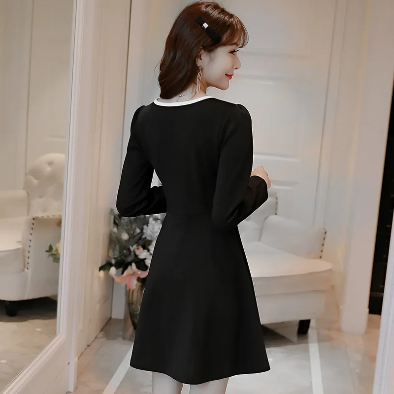 Женское хлопковое мини-платье vestidos mujer весенне-осеннее облегающее платье