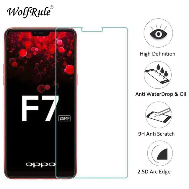 2 шт. Защитное стекло для экрана OPPO F7 закаленное против царапин пленка F 7 Защитная