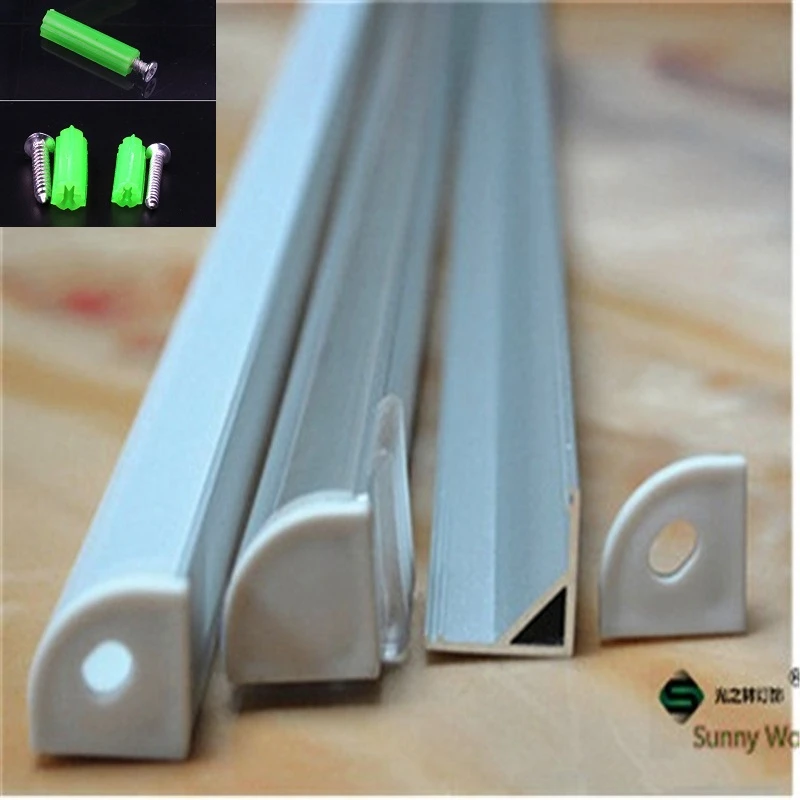 2-30Pcs/Lot 20Inch 50cm Led Aluminium Profile For 3528/5050/2835/5630 Strip 45degree Corner Channel With Cover Bar Light | Освещение