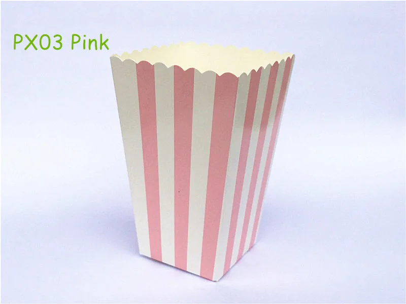 12 шт./упак. Красные Полосатые Бумажные Коробки для попкорна Pop Corn Favor Bags конфет еды