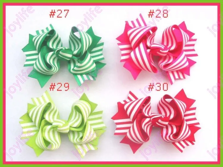 Бесплатная доставка новинка 2017 45 шт. двухцветные бутиковые банты для волос 3 5
