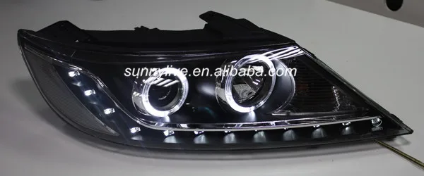 Для Kia Sorento светодиодный ангельские глазки фары линзы проектора bi xenon 2009-2012 год