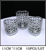 10pcslot h11cmw11cm fedexems free shipheart shape crystal votive candle holder wedding centerpiece wedding decoration