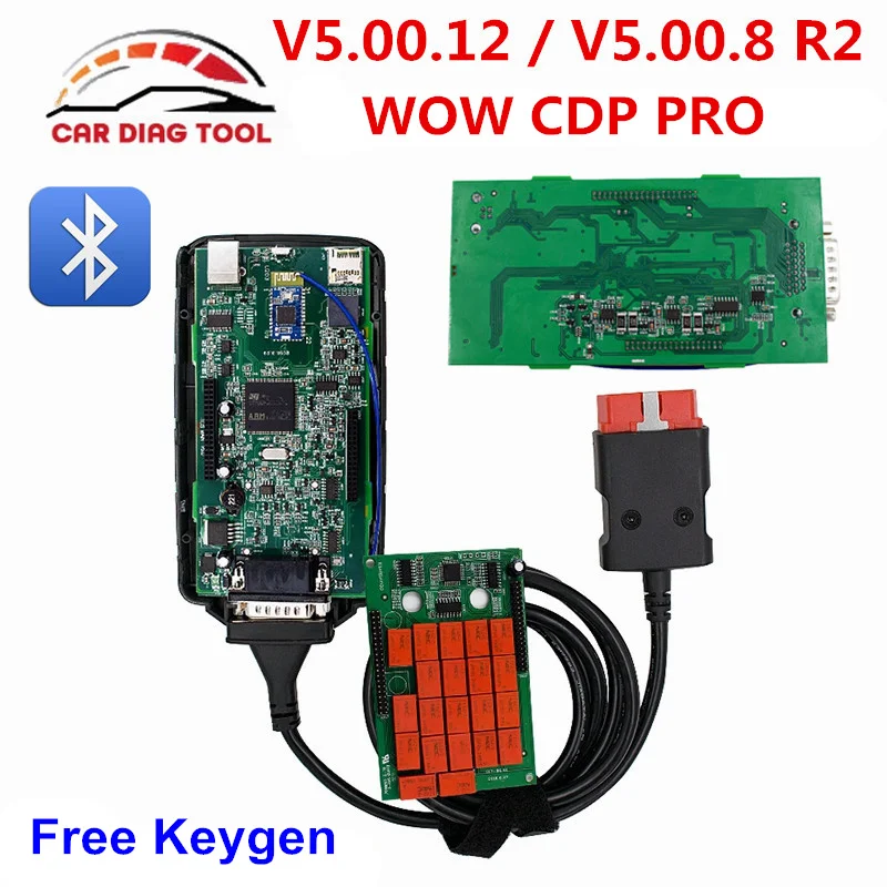 2019 WOW V5.00.12/V5.008.R2 Bluetooth NEC Реле OBD2 диагностический инструмент для автомобилей