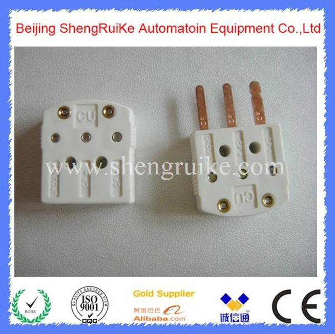 Threee Flat pin Male and Female Pt100 RTD Connector | Инструменты