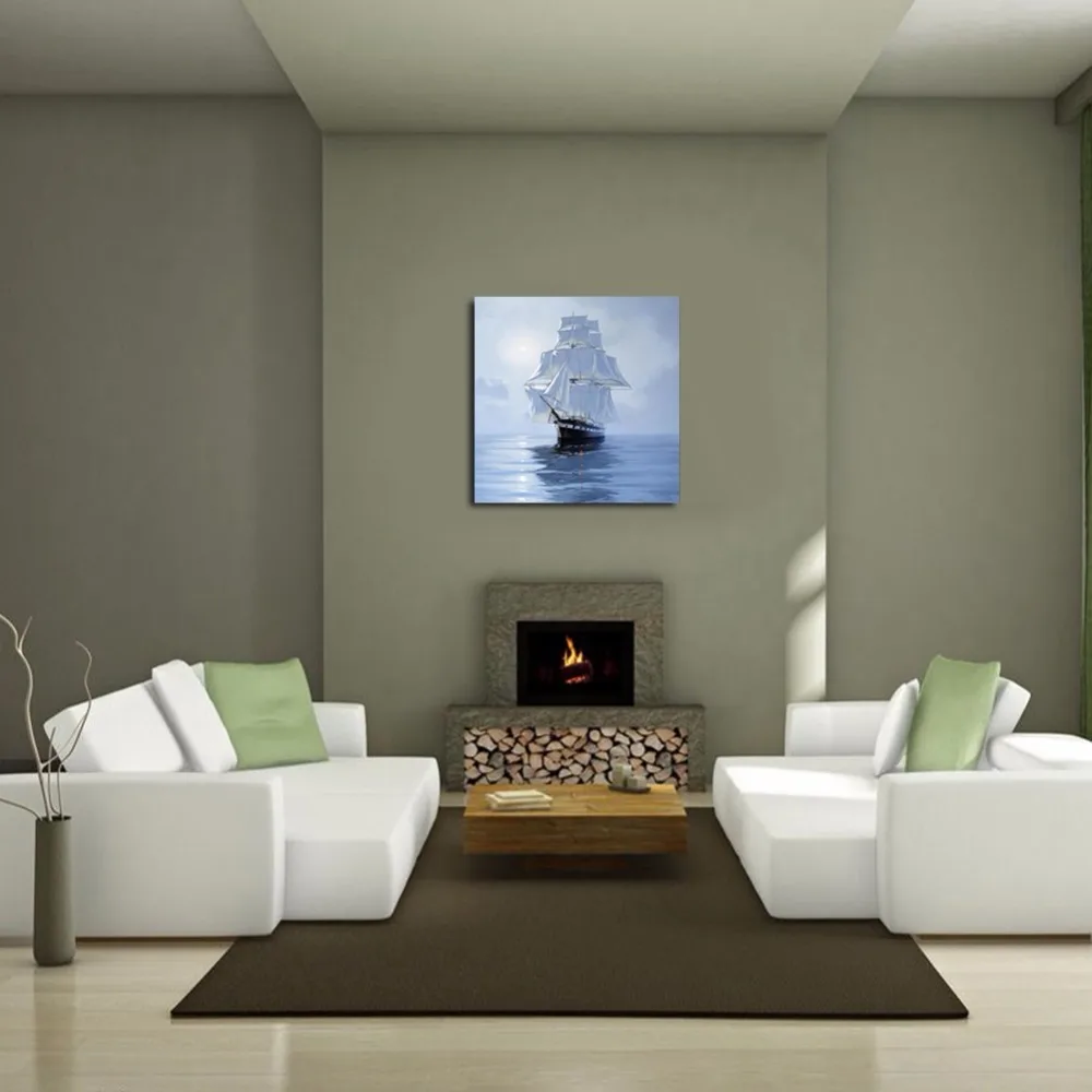Imixlot Морской Парусная лодка в европейском стиле Арт холст картины маслом для
