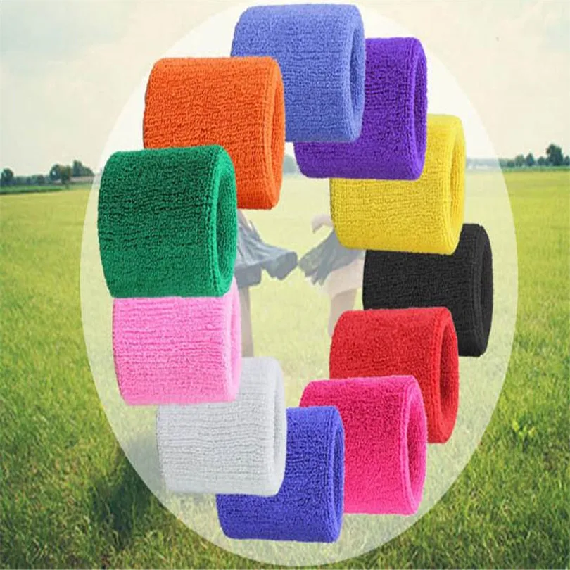 

Unisex Cotton Sweat Band Sweatband Wristband Basketball Tennis Gym Yoga Sport Wristband Wrist Support Wraps Arm Band 1 PCS