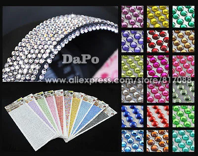 4 мм 828 шт. наклейка Стразы для интерьера автомобиля и экстерьера Украшение