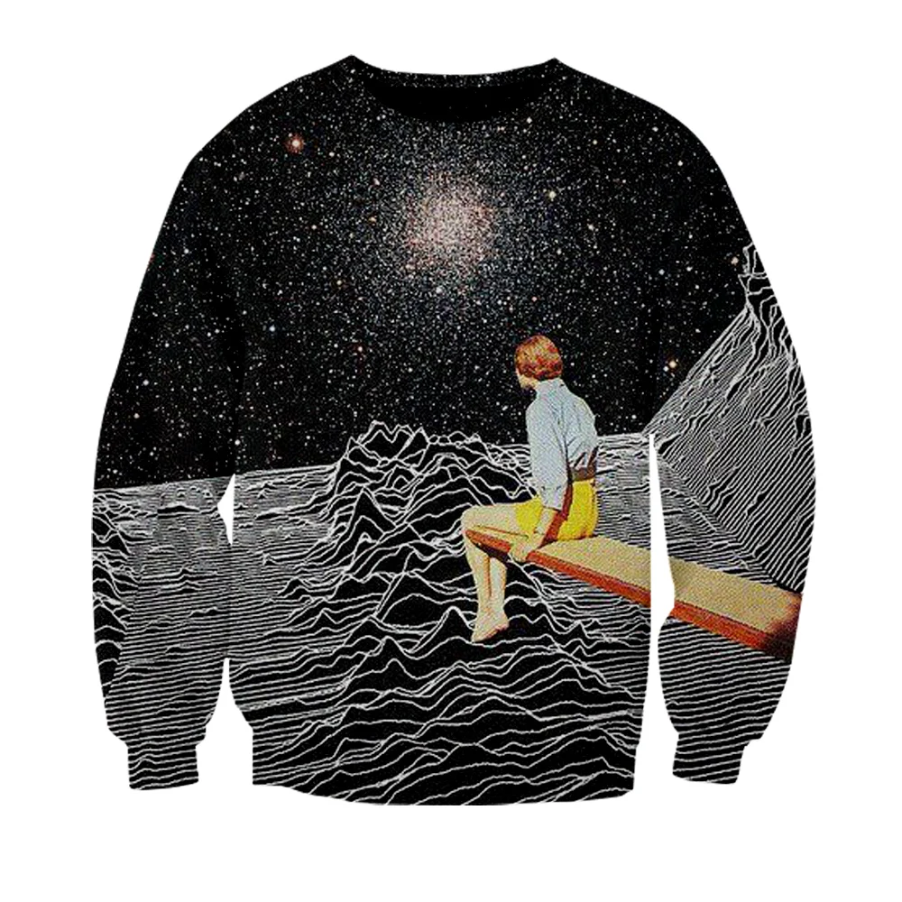 2019 new Fashion 3D print splice Galaxy harajuku mens sweatshirt hip hop men clothes winter women Sports fitness casual wear | Мужская