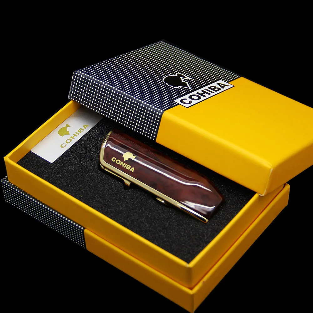 COHIBA красная змея рот форма 3 факел пламени сигарета зажигалка W/удар отправлен из