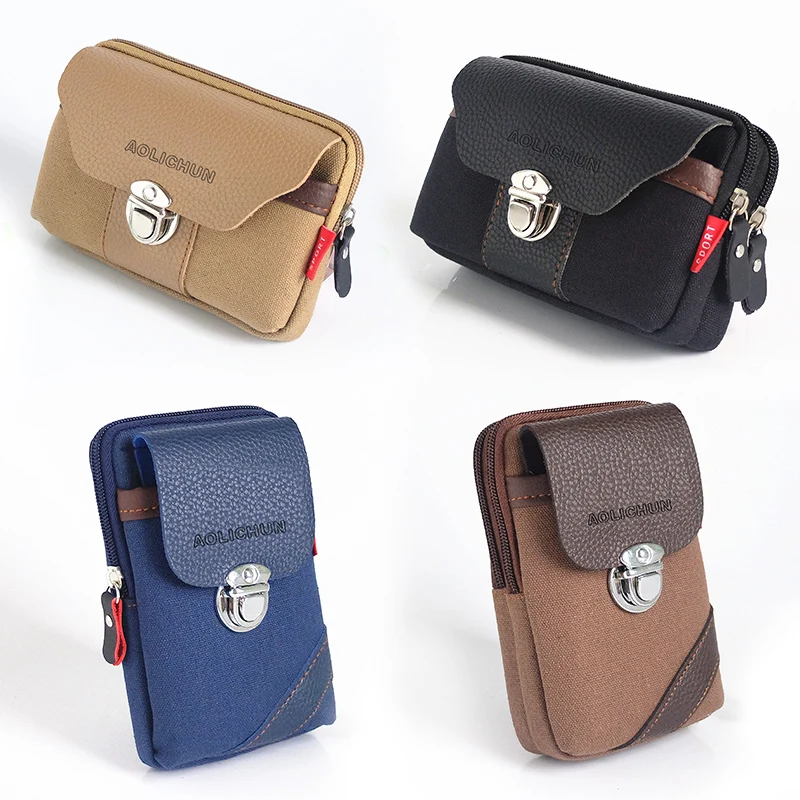 Мужская забавная сумка мобильный телефон Сумка хорошего качества с застежкой