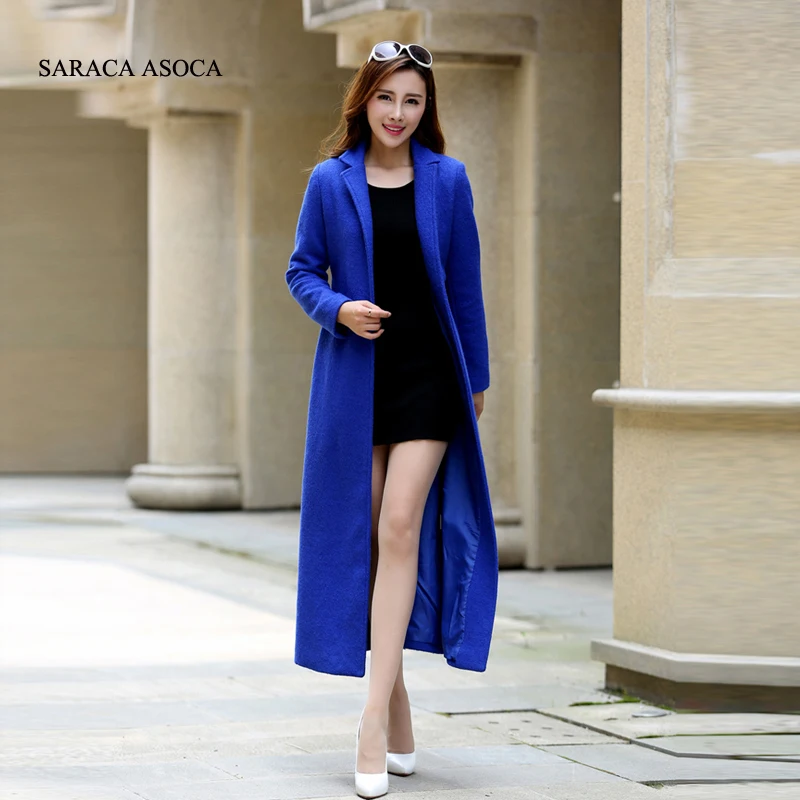 Осенне-зимнее модное тонкое женское белое пальто зимнее длинное новый дизайн