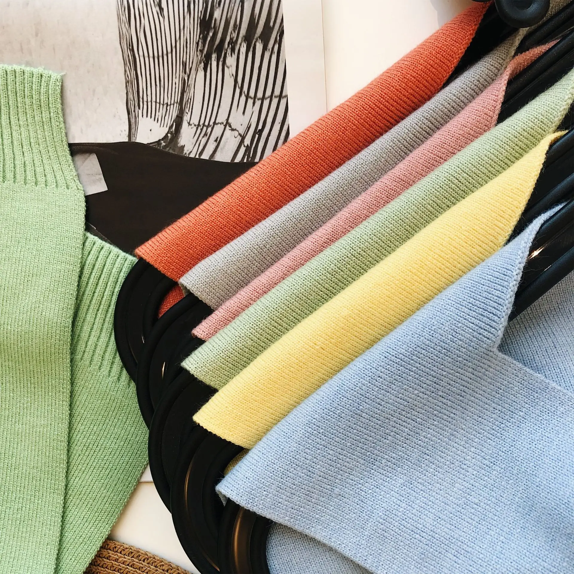 Новинка корейский осенне зимний вязаный внешний фальшивый женский воротник