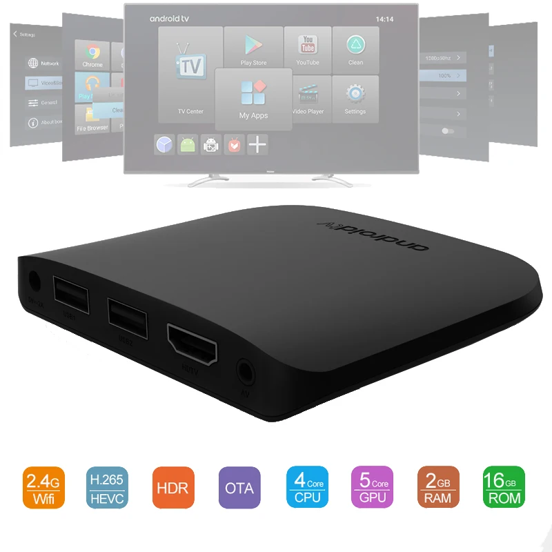 ТВ приставка Mecool M8S Plus W Android 2 4 Amlogic S905W Четырехъядерный 4K медиаплеер Wifi H.265 Гб ОЗУ 16
