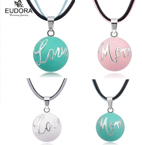 Eudora Mom Love Letter Print Angel Caller Ball Pendants Chime Jewelry Harmony Bola Pendant Pregnancy Women Gift | Украшения и