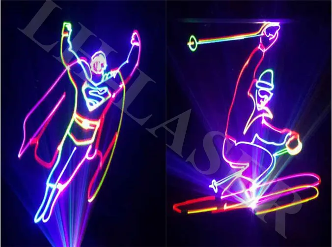 Популярный мощный лазер RGB для строительства логотипа/рекламы/свадьбы/сцены